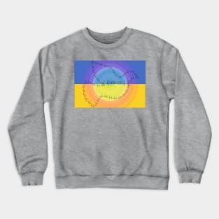 The dove of peace on Ukrainian flag Crewneck Sweatshirt